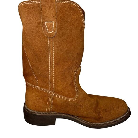 Honchos Boots Brown Suede Leather Boots Men's Size 6.5 Soft Boots Oil Resistant - Picture 3 of 14